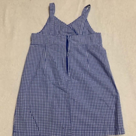 4/$20 SMILEY Blue Gingham Sundress w/smileyflowers - Picture 3 of 6
